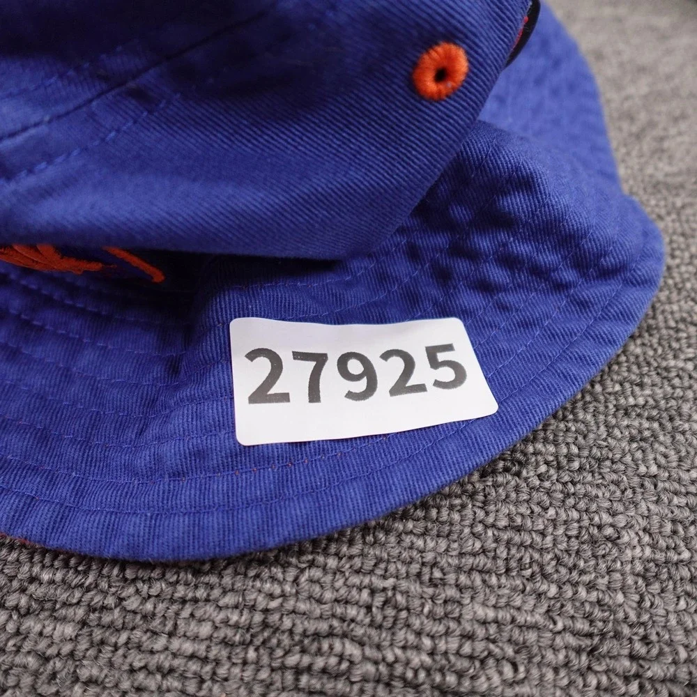 All City New York Hat Bucket Fitted Mens One Size Blue Twill Patch Embroidered